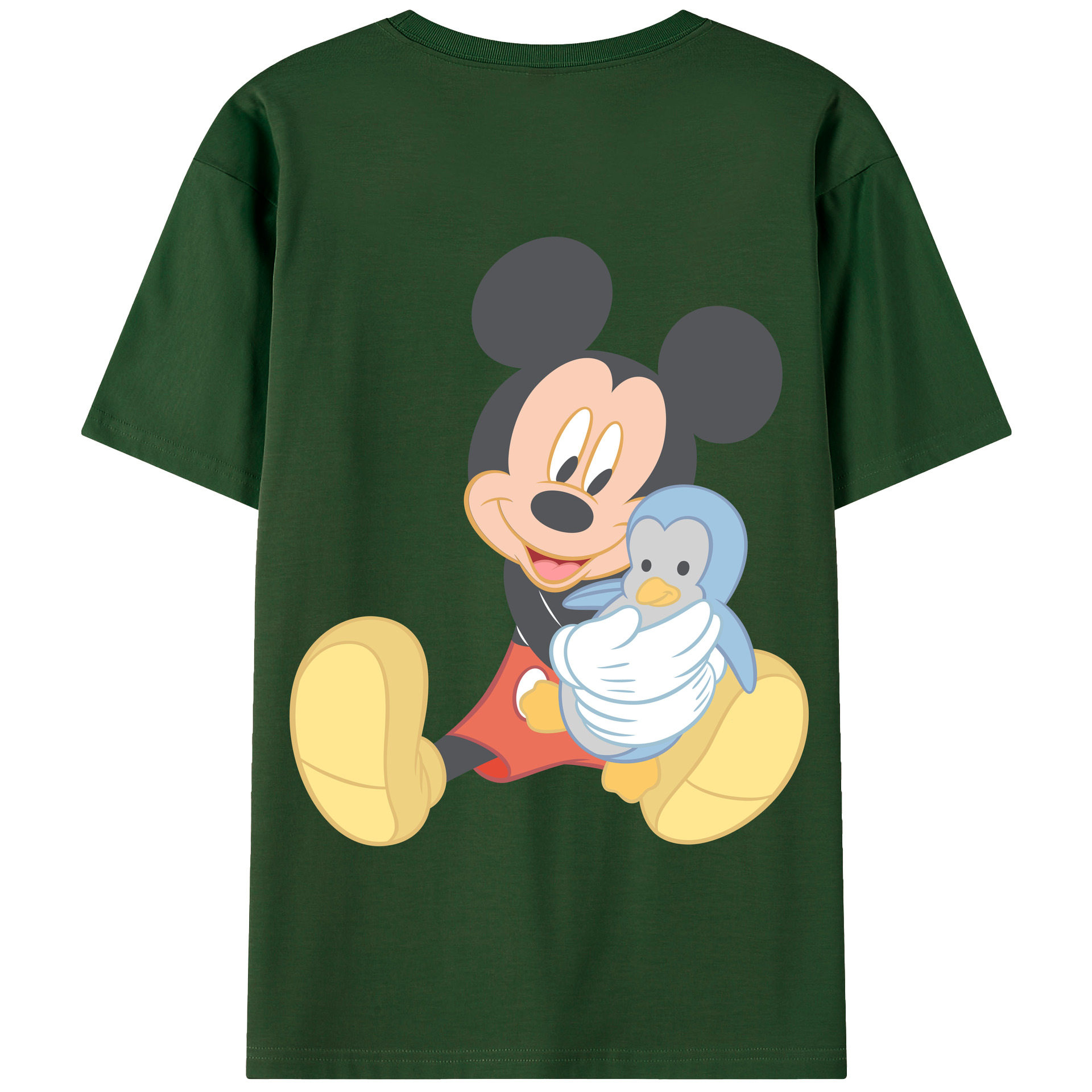 （画像用） ミッキーマウス Mickey Mouse 綿100％半袖Tシャツ（背面プリント）